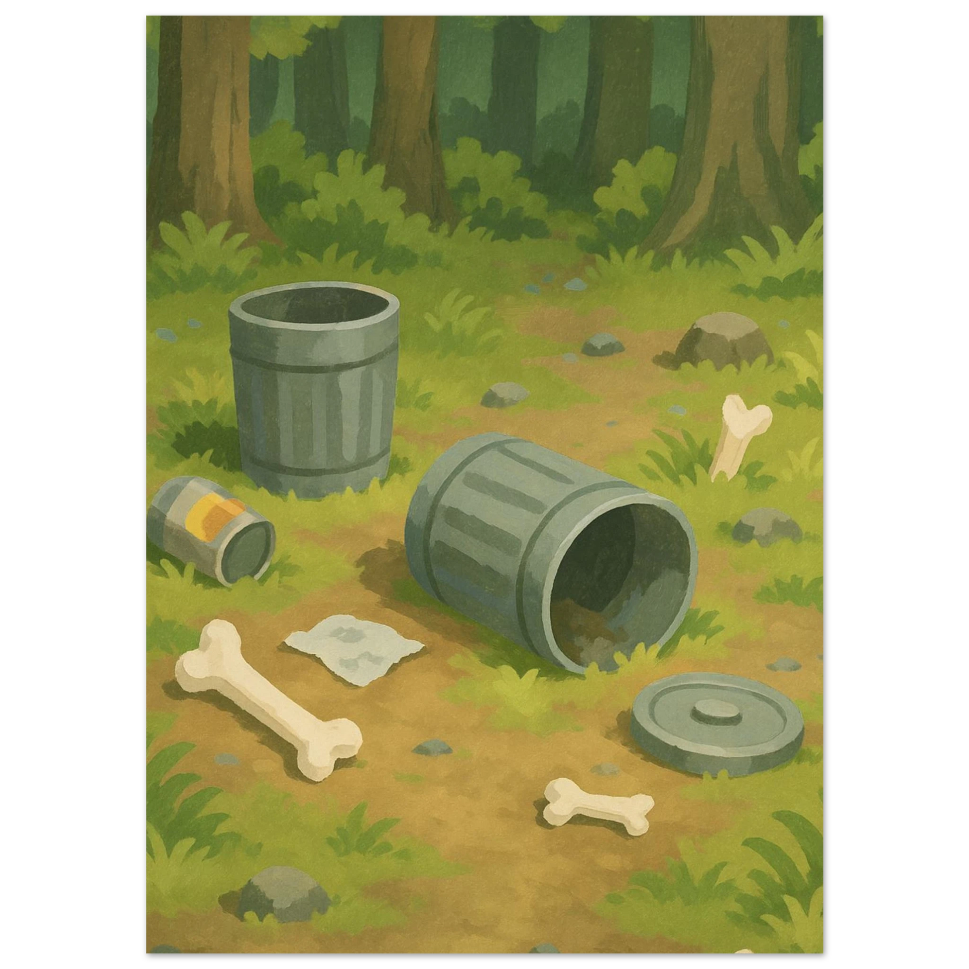 Carte Tyranocif V illustrée dans un décor de forêt avec déchets, de l’extension Styles de Combat.