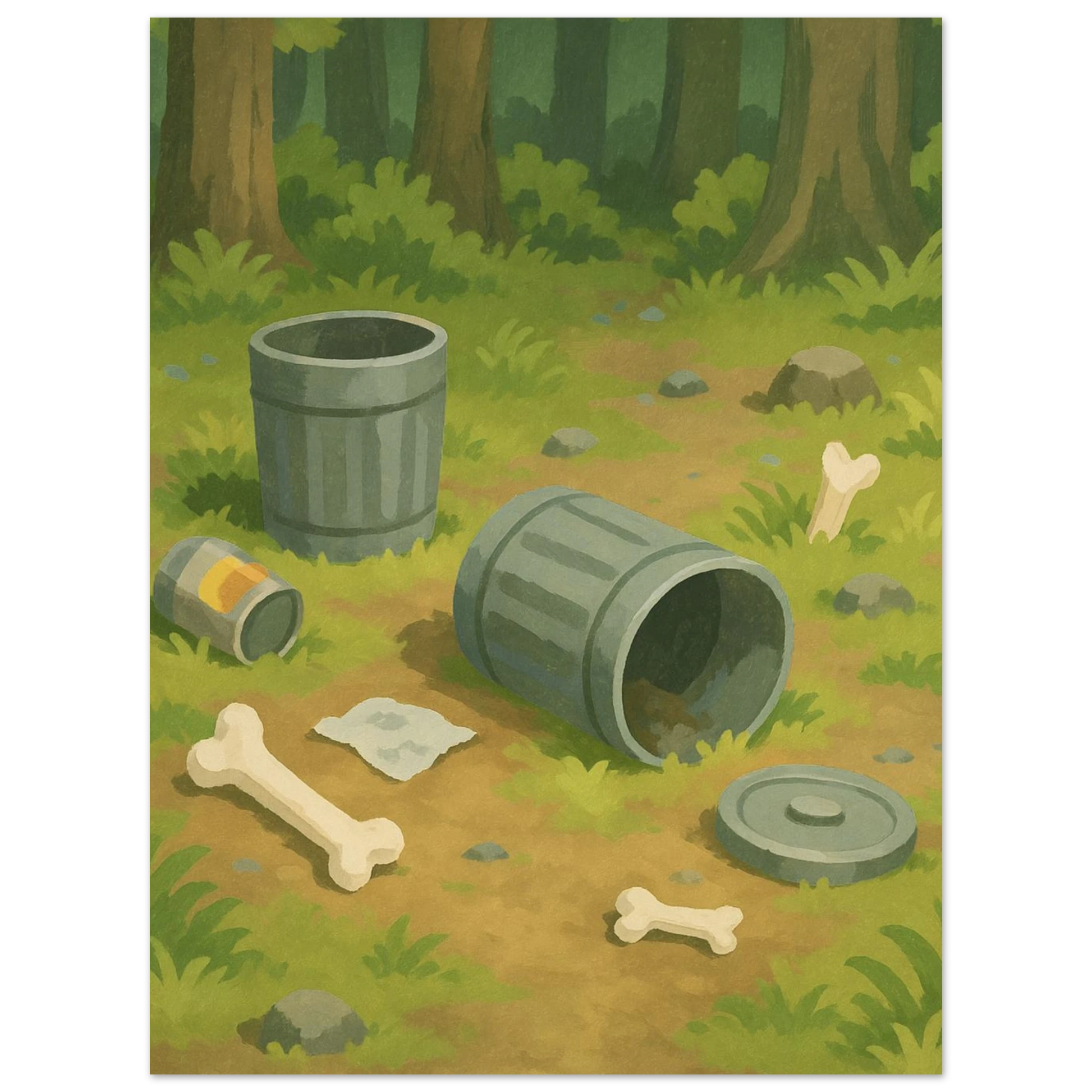 Carte Tyranocif V illustrée dans un décor de forêt avec déchets, de l’extension Styles de Combat.