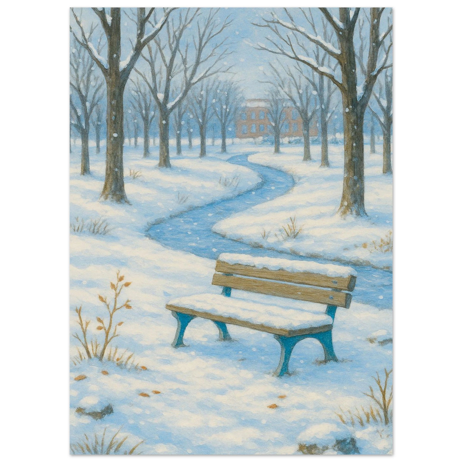 Carte Givrali EX sur fond glacé avec flocons de neige et motifs hivernaux.